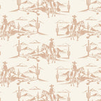 Southwestern Cowboy Toile - Light Brown on Cream Coffee Mug Gallery Image 2