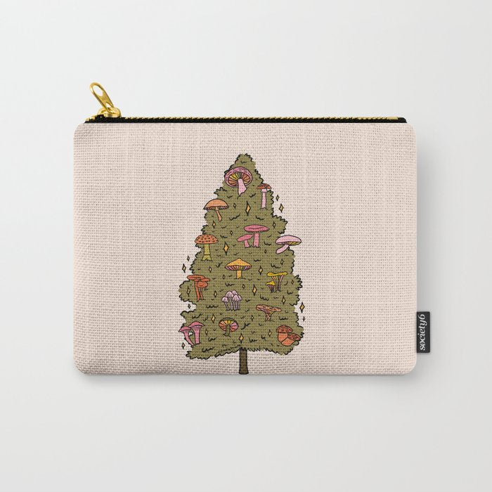 Mushroom Christmas Tree Carry All Pouch Gallery Image 1