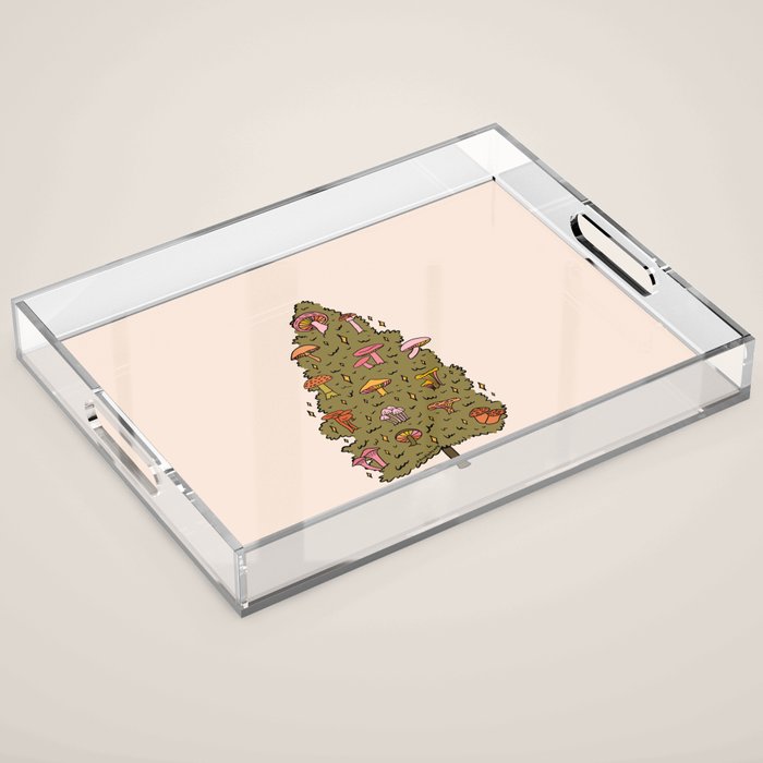 Mushroom Christmas Tree Acrylic Tray Gallery Image 1