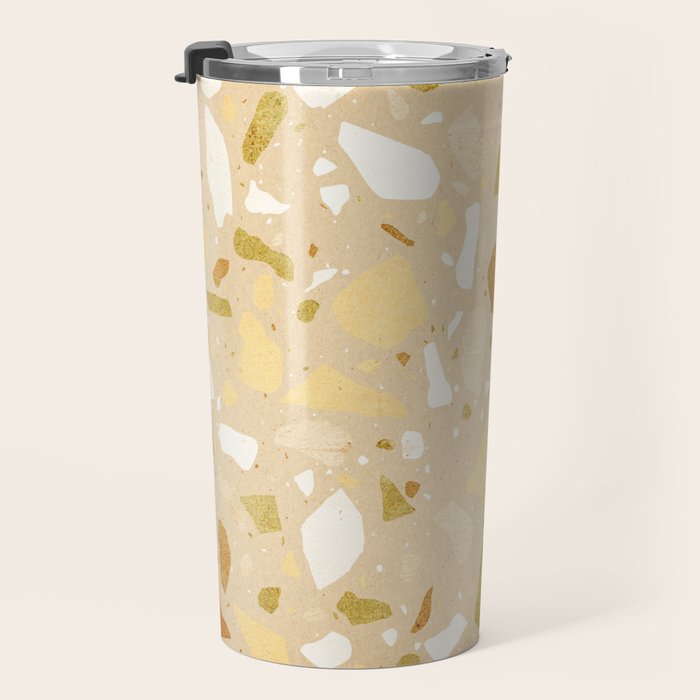 Terrazzo pattern Travel Mug Gallery Image 3