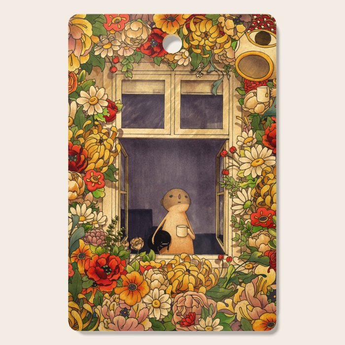 Flower Garden Cutting Board Gallery Image 1