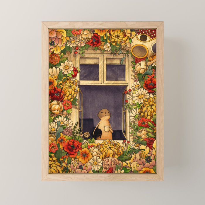 Flower Garden Mini Art Print Gallery Image 1