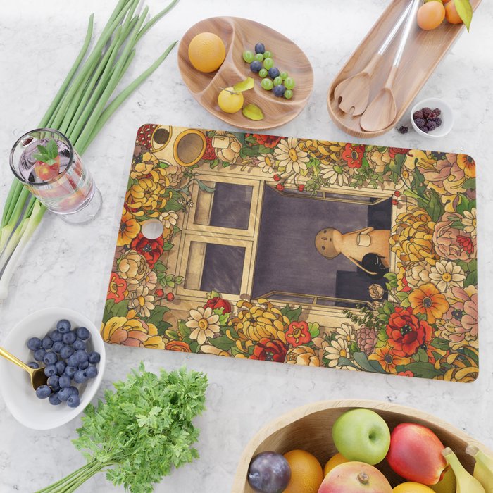 Flower Garden Cutting Board Gallery Image 2