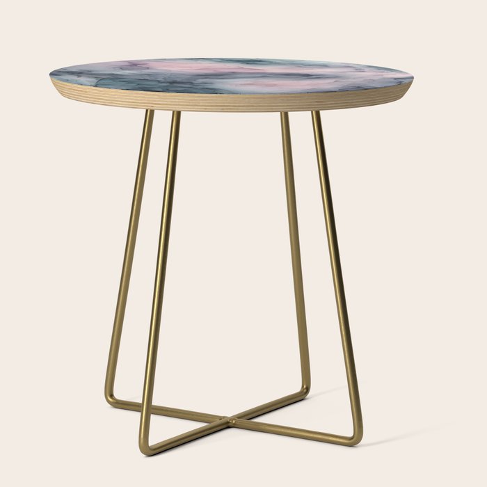 Blush Gray Blue Flowing Abstract Glow Up 1 Side Table Gallery Image 1