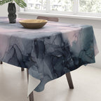 Blush Gray Blue Flowing Abstract Glow Up 1 Tablecloth Gallery Image 3