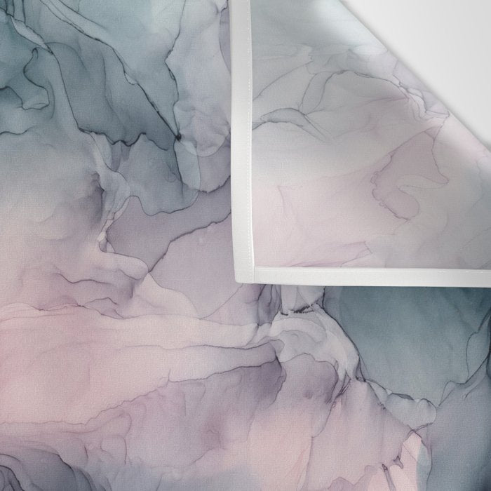 Blush Gray Blue Flowing Abstract Glow Up 1 Wall Tapestry Gallery Image 3