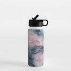 Blush Gray Blue Flowing Abstract Glow Up 1 Water Bottle Gallery Image 1