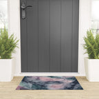 Blush Gray Blue Flowing Abstract Glow Up 1 Welcome Mat Gallery Image 3