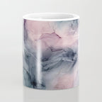 Blush Gray Blue Flowing Abstract Glow Up 1 Coffee Mug Gallery Image 4