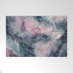 Blush Gray Blue Flowing Abstract Glow Up 1 Welcome Mat Gallery Image 1