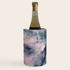 Blush Gray Blue Flowing Abstract Glow Up 1 Wine Chiller Gallery Image 3