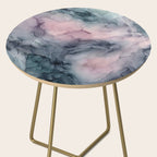 Blush Gray Blue Flowing Abstract Glow Up 1 Side Table Gallery Image 2