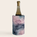 Blush Gray Blue Flowing Abstract Glow Up 1 Wine Chiller Gallery Image 1