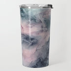 Blush Gray Blue Flowing Abstract Glow Up 1 Travel Mug Gallery Image 2