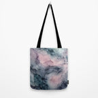 Blush Gray Blue Flowing Abstract Glow Up 1 Tote Bag Gallery Image 2