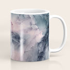 Blush Gray Blue Flowing Abstract Glow Up 1 Coffee Mug Gallery Image 1