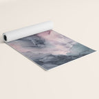 Blush Gray Blue Flowing Abstract Glow Up 1 Yoga Mat Gallery Image 2