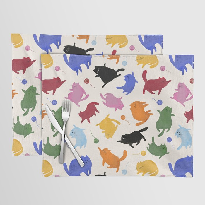 Rainbow Kittens Pattern Placemat Gallery Image 1