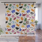 Rainbow Kittens Pattern Wall Mural Gallery Image 1
