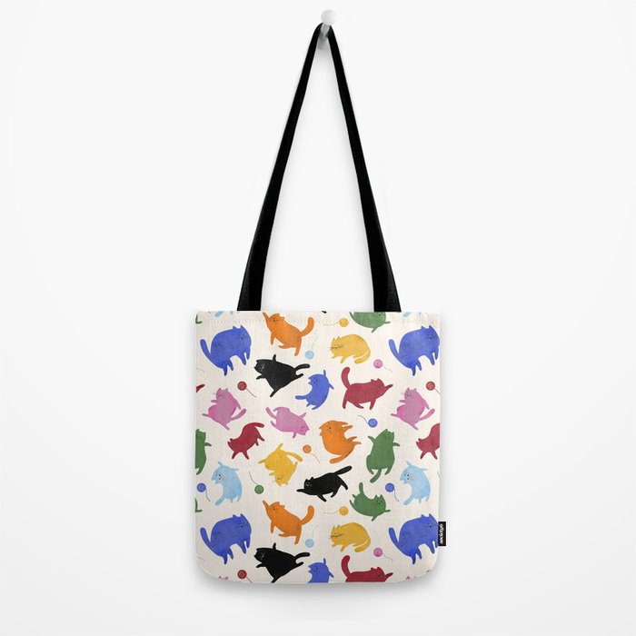 Rainbow Kittens Pattern Tote Bag Gallery Image 2