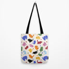Rainbow Kittens Pattern Tote Bag Gallery Image 2