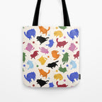 Rainbow Kittens Pattern Tote Bag Gallery Image 1