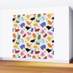 Rainbow Kittens Pattern Wall Mural Gallery Image 2