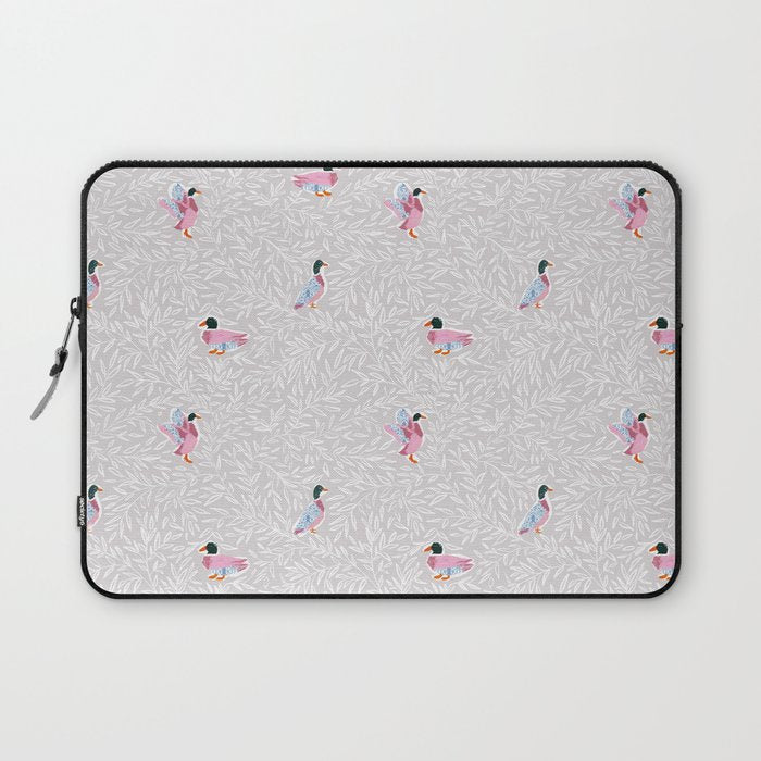 Mallard Duck Tales Chinoiserie Beige Laptop Sleeve Gallery Image 1