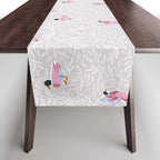 Mallard Duck Tales Chinoiserie Beige Table Runner Gallery Image 1