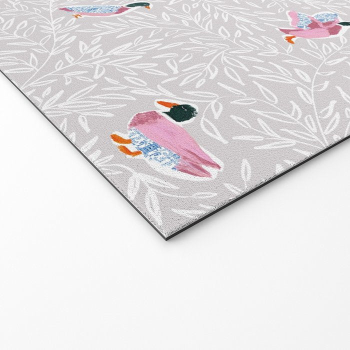 Mallard Duck Tales Chinoiserie Beige Welcome Mat Gallery Image 2