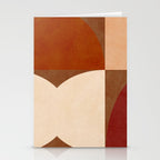 abstract retro shapes earthy 8 Stationery Card Gallery Image 2