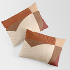 abstract retro shapes earthy 8 Pillow Sham Gallery Image 3