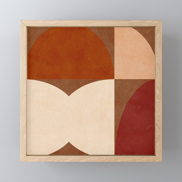 abstract retro shapes earthy 8 Mini Art Print Gallery Image 1
