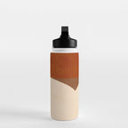 abstract retro shapes earthy 8 Water Bottle Gallery Image 3