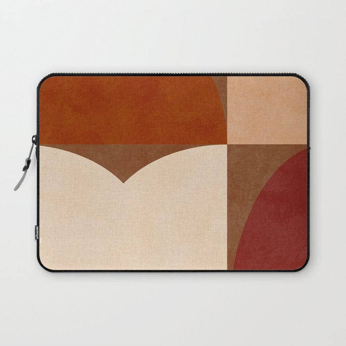 abstract retro shapes earthy 8 Laptop Sleeve Gallery Image 1