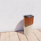 abstract retro shapes earthy 8 Travel Mug Gallery Image 4