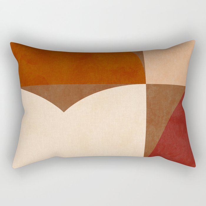 abstract retro shapes earthy 8 Rectangular Pillow Gallery Image 1