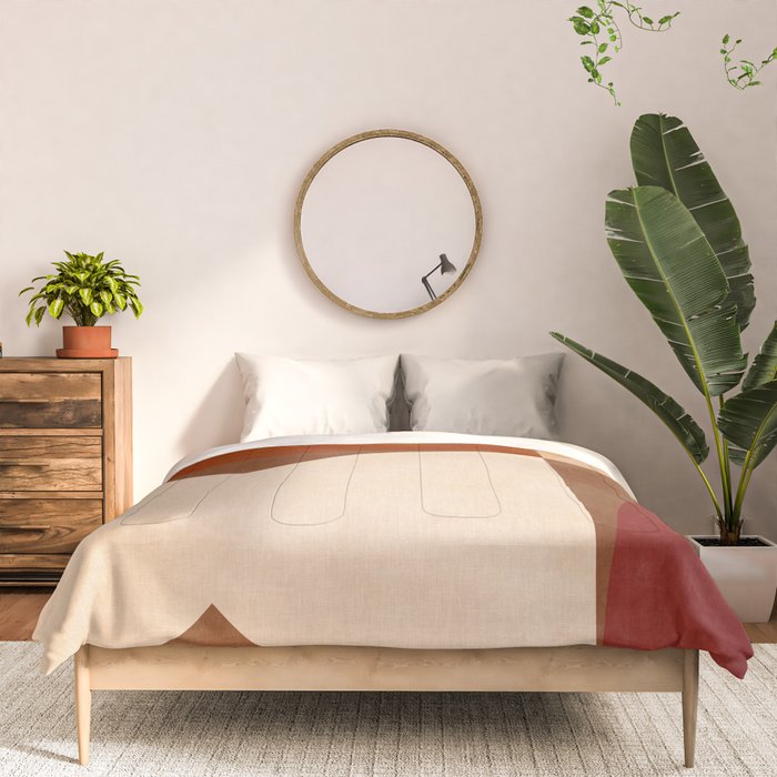 abstract retro shapes earthy 8 Comforter Gallery Image 3