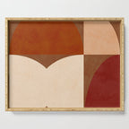 abstract retro shapes earthy 8 Serving Tray Gallery Image 1