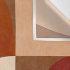 abstract retro shapes earthy 8 Wall Tapestry Gallery Image 3