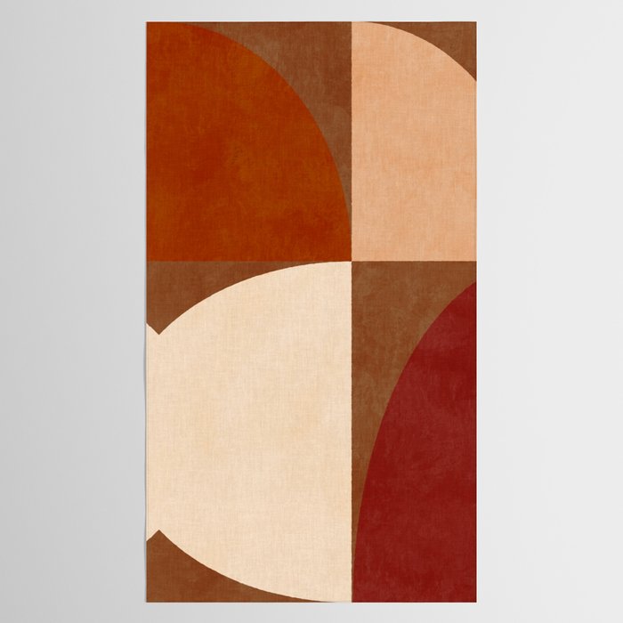 abstract retro shapes earthy 8 Tablecloth Gallery Image 2