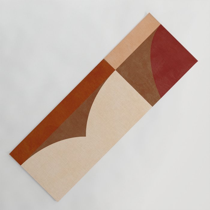 abstract retro shapes earthy 8 Yoga Mat Gallery Image 1
