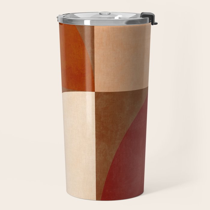 abstract retro shapes earthy 8 Travel Mug Gallery Image 2
