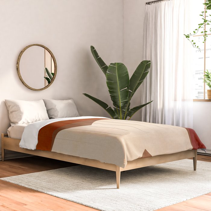 abstract retro shapes earthy 8 Comforter Gallery Image 2