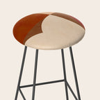 abstract retro shapes earthy 8 Stool Gallery Image 2