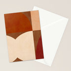 abstract retro shapes earthy 8 Stationery Card Gallery Image 2