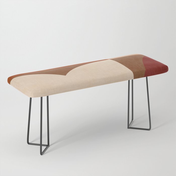 abstract retro shapes earthy 8 Bench Gallery Image 1