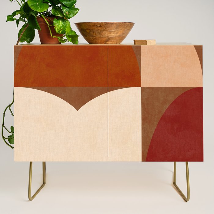 abstract retro shapes earthy 8 Credenza Gallery Image 1