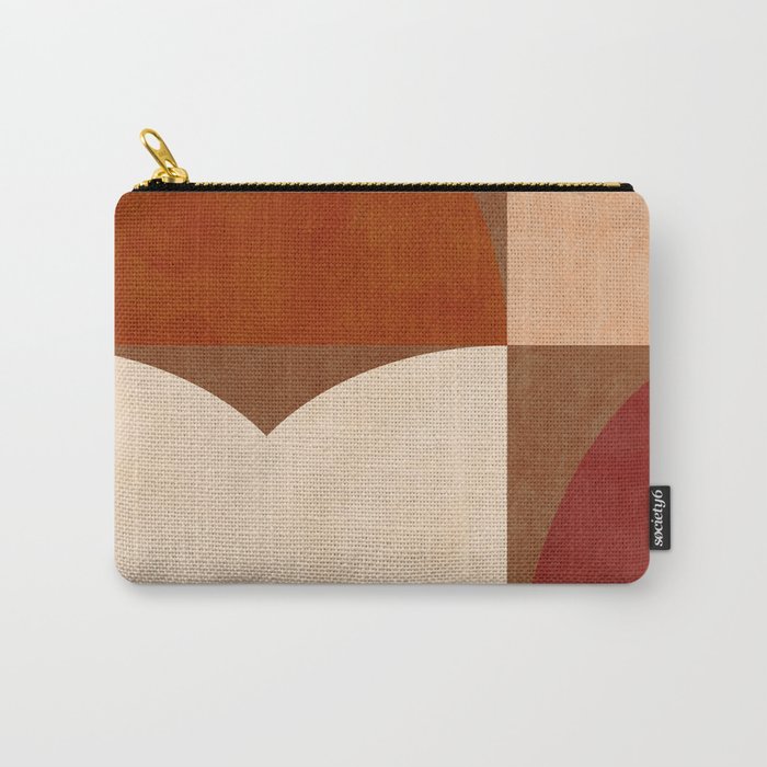 abstract retro shapes earthy 8 Carry All Pouch Gallery Image 1