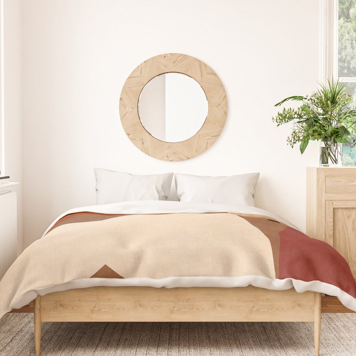 abstract retro shapes earthy 8 Duvet Cover Gallery Image 3